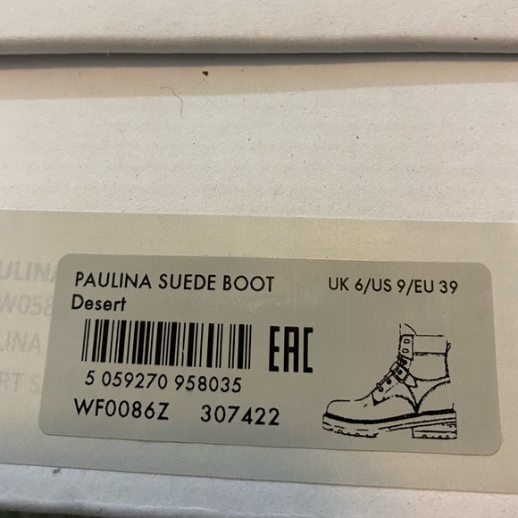 NWT ALLSAINTS sz9 Paulina suede leather combat boots in color-desert… - Picture 5 of 7